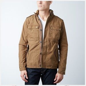JEREMIAH CLOTHING PAXTON MILITARY JACKET in PEAT, XL
